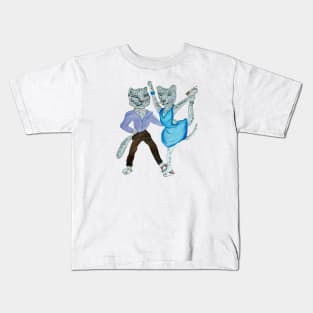 Snow Leopards Go Ice Skating Kids T-Shirt